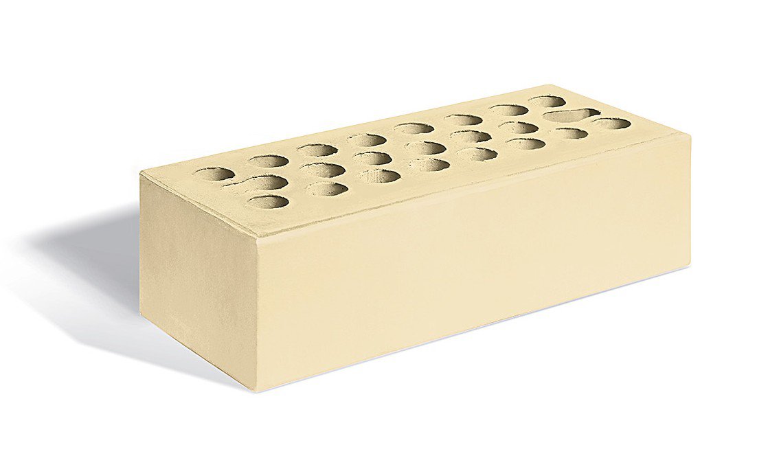 Облицовочный пустотелый, М-150,85x250x65, белый, Керма