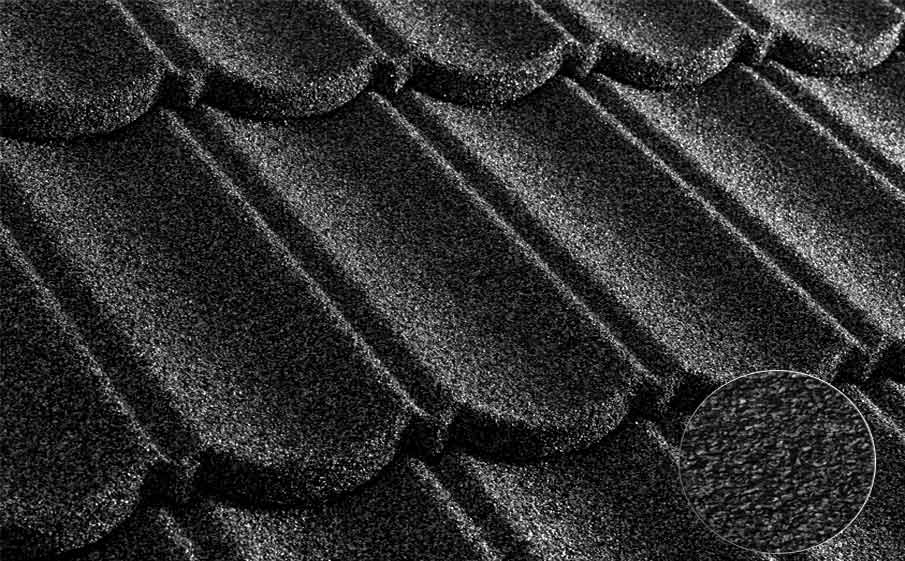 Композитная черепица METROTILE МетроБонд черный, 1330*410 мм