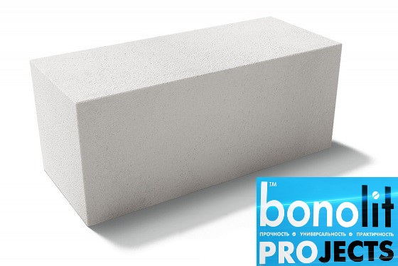 Газобетонный блок Bonolit Projects Дмитров (AeroStone) D600 B5 F100 600х250х500
